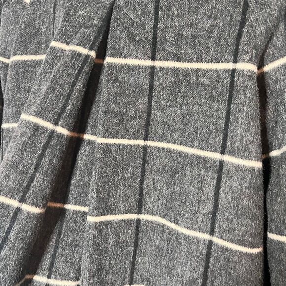 Zara Basic Wool Blend Plaid Pea Coat Size XS - Picture 6 of 11